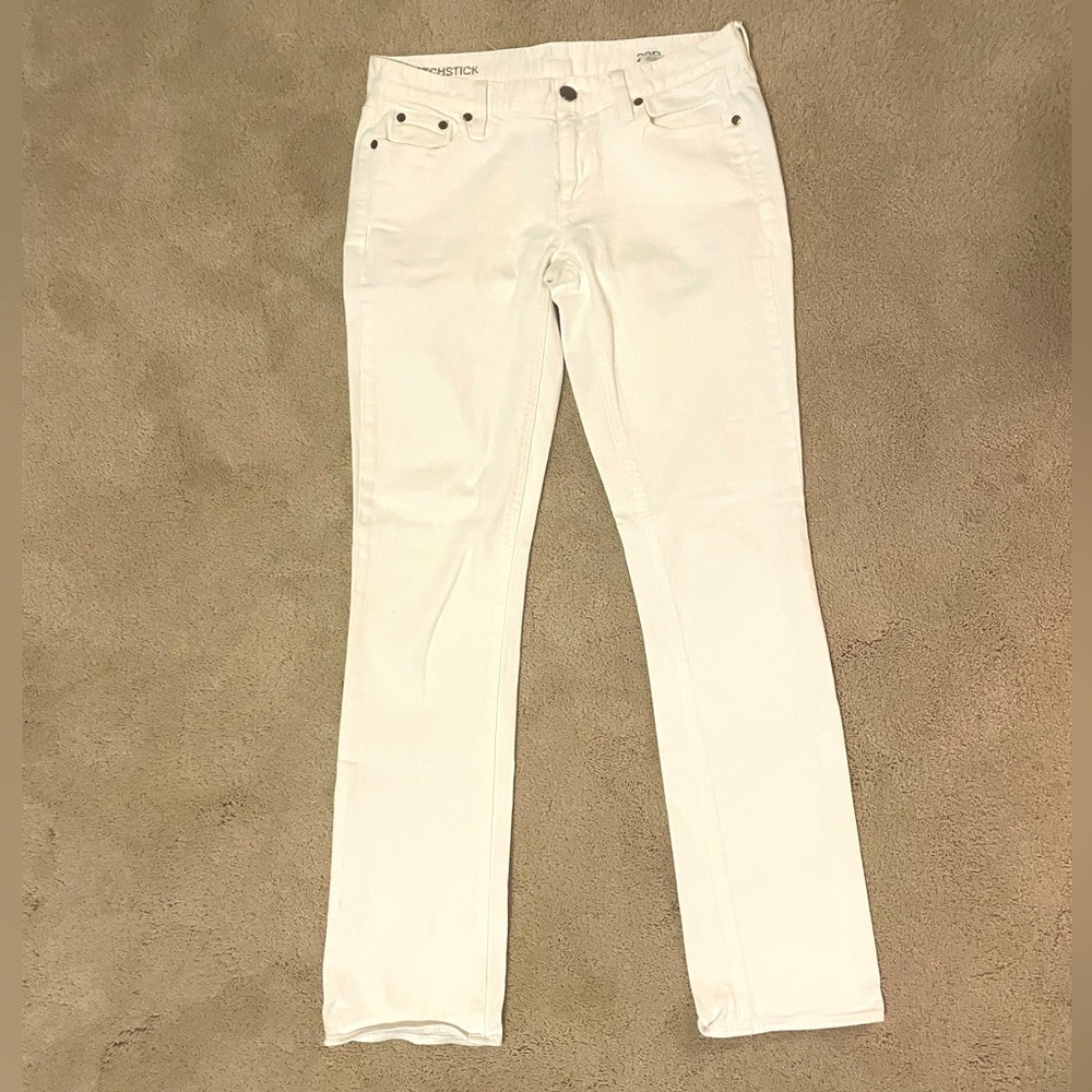 Matchstick Straight white skinny jeans
